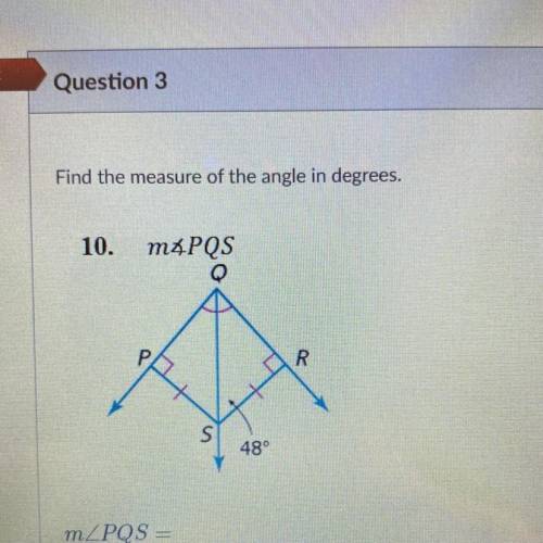 Find the measure of the angle in degrees.Look at pic