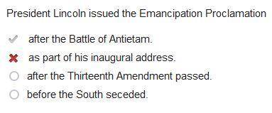 President Lincoln issued the Emancipation Proclamation

A. after the Battle of Antietam.
B. as par