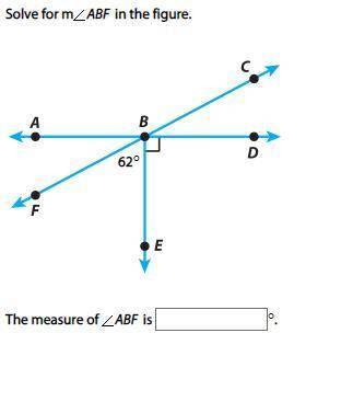 Solve for ABF in the figure.