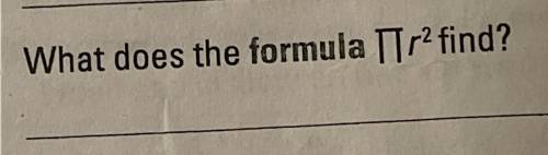 What does the formula |_|r^2 
find?