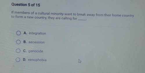 ((plz answer quick and plz don't give me links))If members of a cultural minority want to break awa