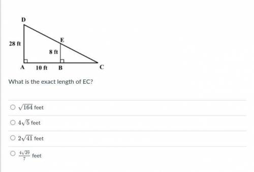 What is the exact length of EC?