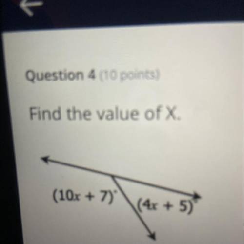 Find the value of X.
(10x + 7) (4x + 5)