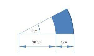 Determine the area of the shaded region in the following figure!