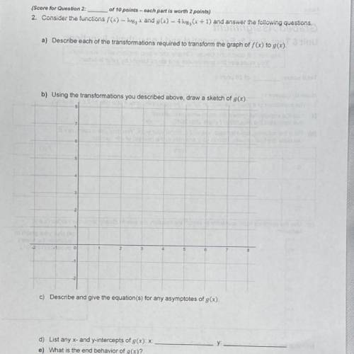 Help with algebra. Exponential and Logarithmic Functions.