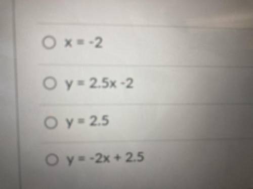 An equation of a line with a slope of - 2 and a y-intercept of 2.5 is