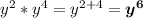 y^2*y^4 = y^{2+4} = \boldsymbol{y^6}