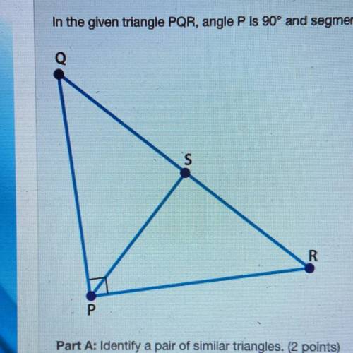 HELP PLS!!!

Seth is using the figure shown
below to prove the
Pythagorean Theorem using
triangle