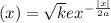 (x) = \sqrt{k} ex^{-\frac{|x|}{2a}}
