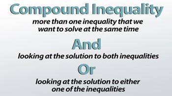 What is is the difference between an “AND” Intersection compound inequality and “OR” union compound