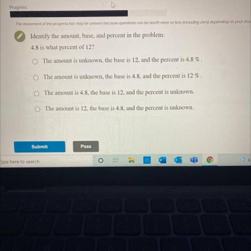 Identify the amount based and percent of the problem