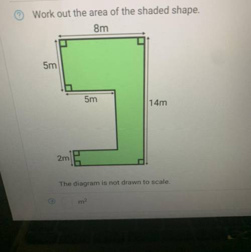 I need this answer answed ASAP please..work out the area of the shaded shape