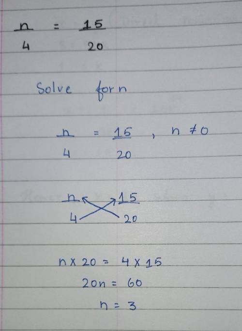What is the value of n in the proportion 1/