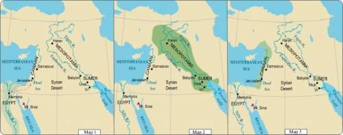 Which map shows where the Hebrew people originated? Map 1 Map 2 Map 3 
I NEED HELP ASAP
