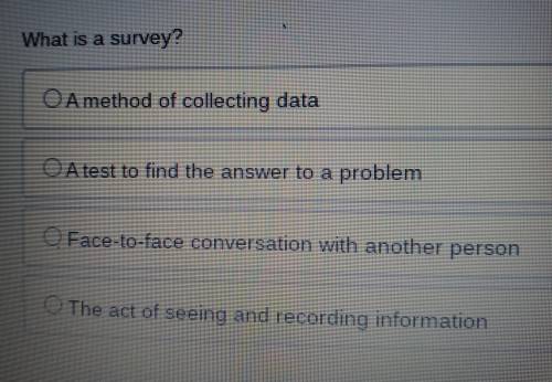 What is a survey? plz hel