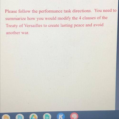 Modify the 4 clauses of the treaty of Versailles. YALL PLEASE HELP ME