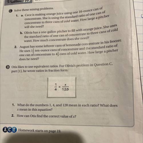 I only need help on Question D