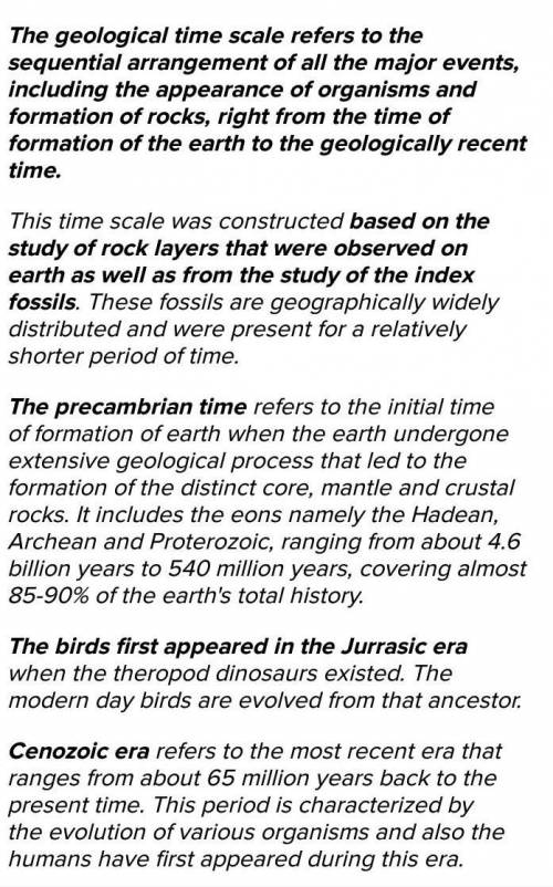 Which statements about geology time are true. check all that applies.