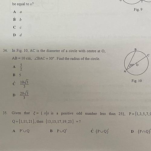 Question 34, the answer is C. I just need the working. Tysm