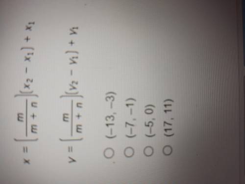 ANSWER QUICKLY!!

What are the x- and y- coordinates of point e, which partitions the directed lin
