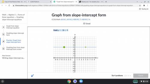 Graph (y=-2x+5)
Plz have it answered in 5 min.
It is on Khan Academy