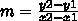 What is the equation to find the slope 
m=