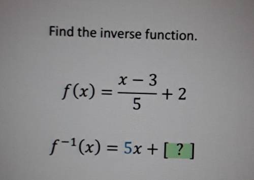 Find the inverse function. - f (x) =*=9+2 - 3 + 5