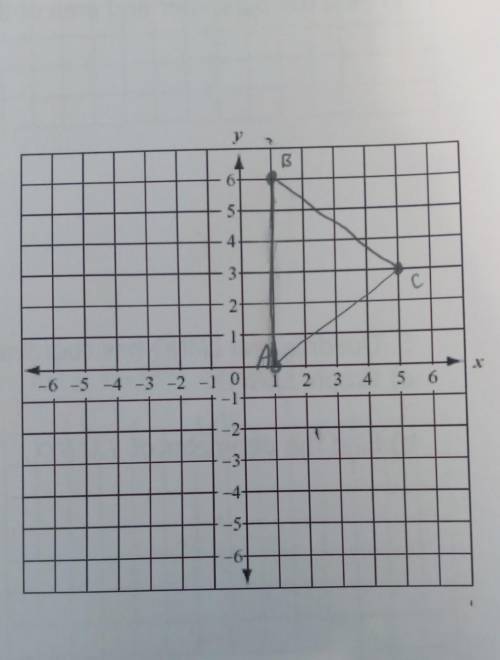 Correct me if I'm wrong, isn't the Distance from A to C be 7?

Cords:A (1,0)B (1,6)C (5,3)