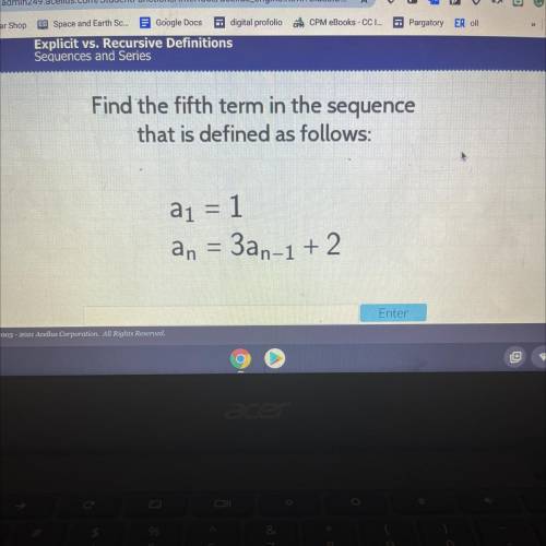 Find the fifth term in the sequence that is defined as follows