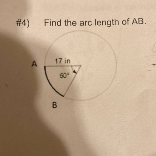 #4)
Find the arc length of AB.