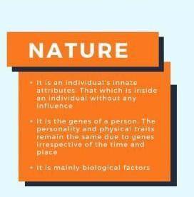Define nature ? And give some examples??