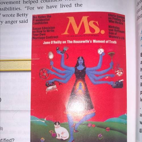 Examine the drawing on this 1972

cover of Ms. The woman shown has
eight arms and is holding a dif
