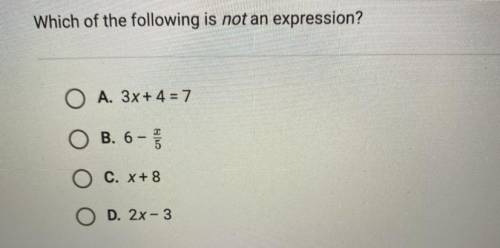 Which of the following is not an expression?
