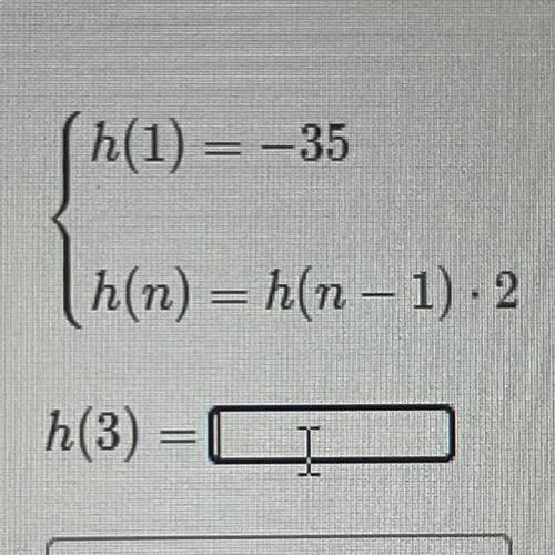 What is h(3) in this equation?