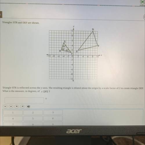 Really need help !! Triangle STR is reflected across the y-axis. The resulting triangle is dilated