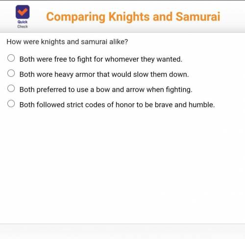 How were Knights and samurai alike?