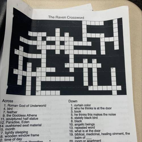 The Raven Crossword. What’s the answers?