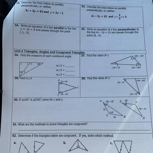 Geometry Fall Final STUDY GUIDE *help pls*