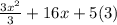 \frac{3x^2}{3}+16x+5(3)