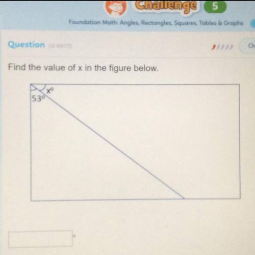Find the value of x in the figure below