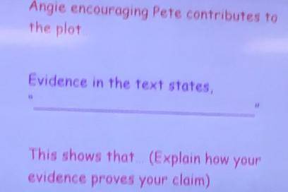 How does Angie encouraging Pete contribute to the plot of the play? Use textual evidence from the t