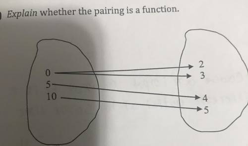 Explain whether the pairing is a function