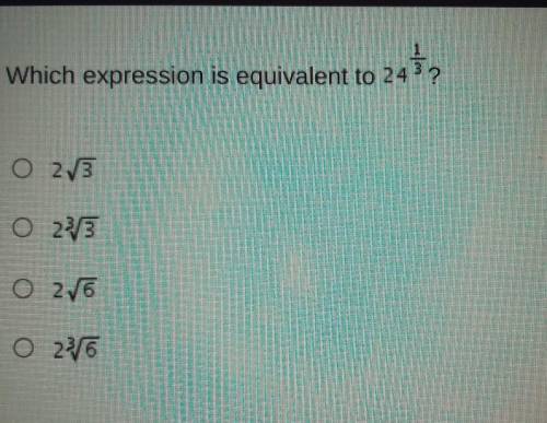 Which expression is equivalent to 24 1/3?