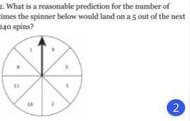 What is a reasonable prediction for the number of times the spinner below would land on a 5 on the