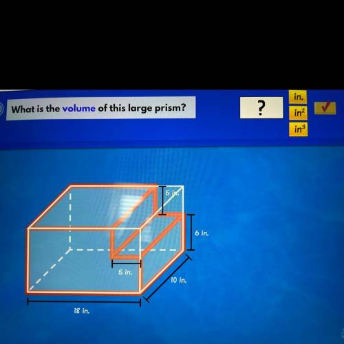 What is the volume of this large prism?