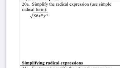 How would I simplify radical expressions?