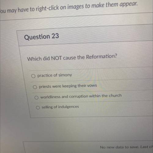 I WILL GIVE 30 POINTS TO THOSE WHO ANSWER THIS QUESTION RIGHT. Which did NOT cause the reformation￼
