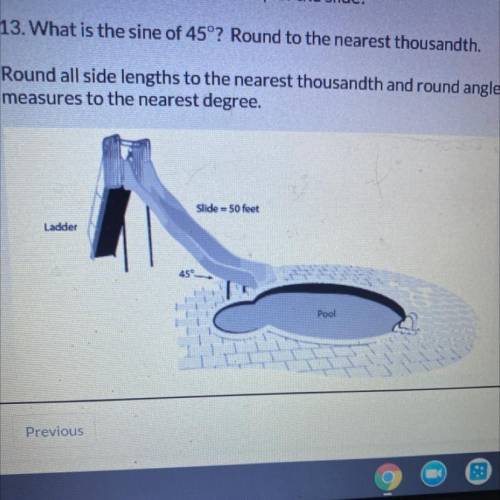 A

A water park has a straight slide into a deep pool. The slide is 50
feet long. It rises from th
