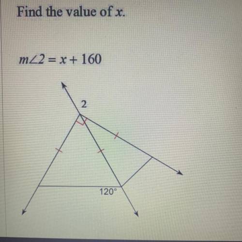 Find the value of x need help