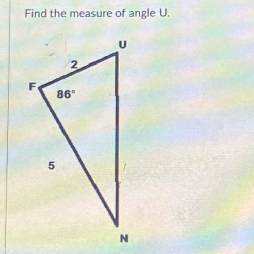 Find the measure of angel U.